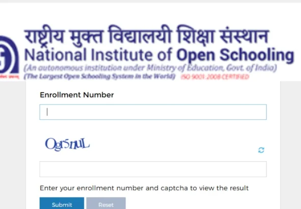 NIOS Class 12th Result 2024